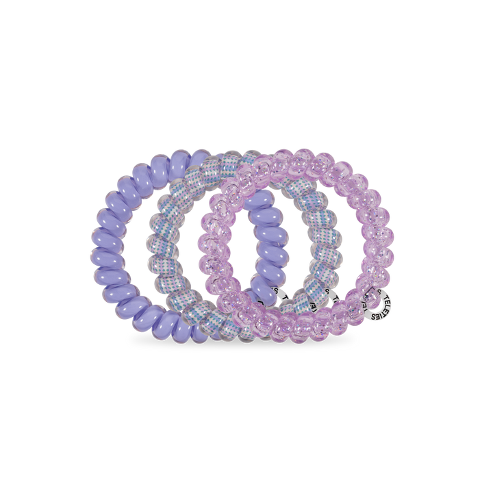 TELETIES Lavender Mist Spiral Hair Coils