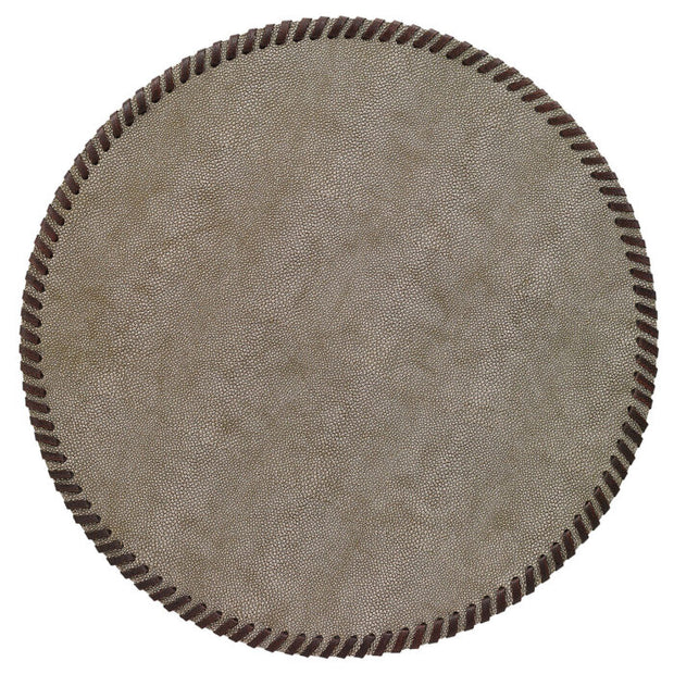 Whipstitch Round Placemat - Bronze