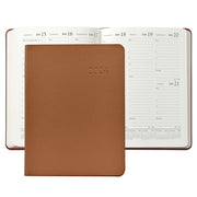 2024 Desk Diary - British Tan Traditional Leather