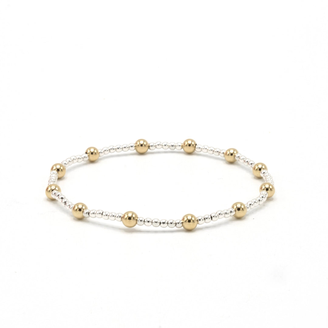 Erin Gray Malibu Mix Collection 14k Gold-Filled and Sterling Beaded Bracelet