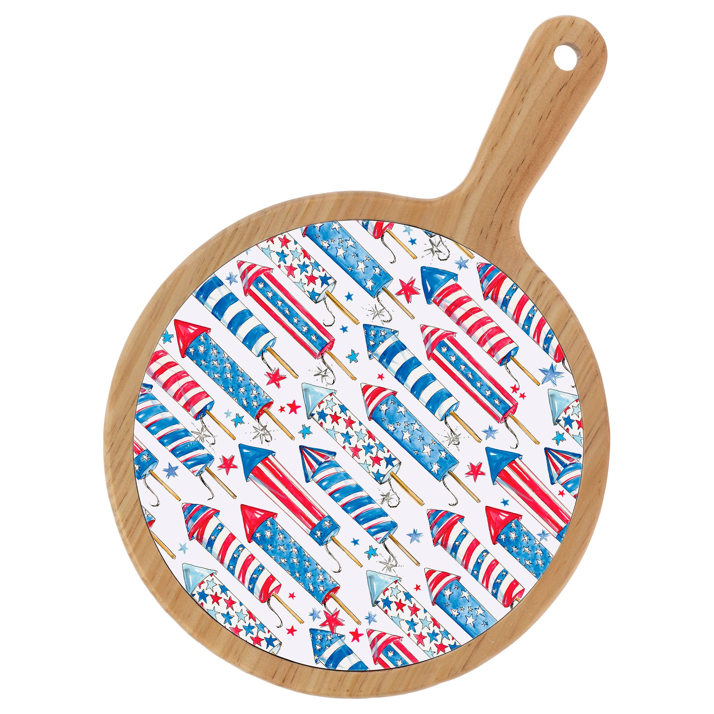 Patriotic Rockets Bamboo & Ceramic Cheese Board – Sunset & Co.