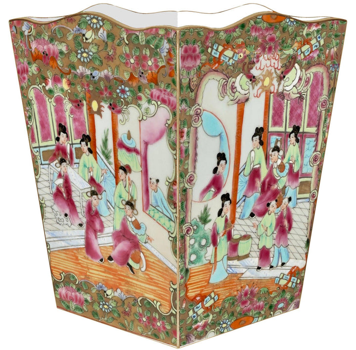 Marye - Kelley Rose Medallion People Wastebasket