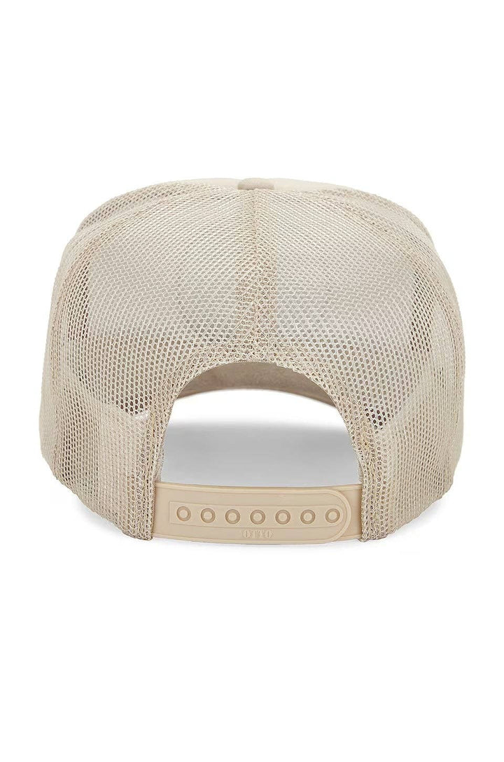 Tan Electric Rainbow Trucker Hat