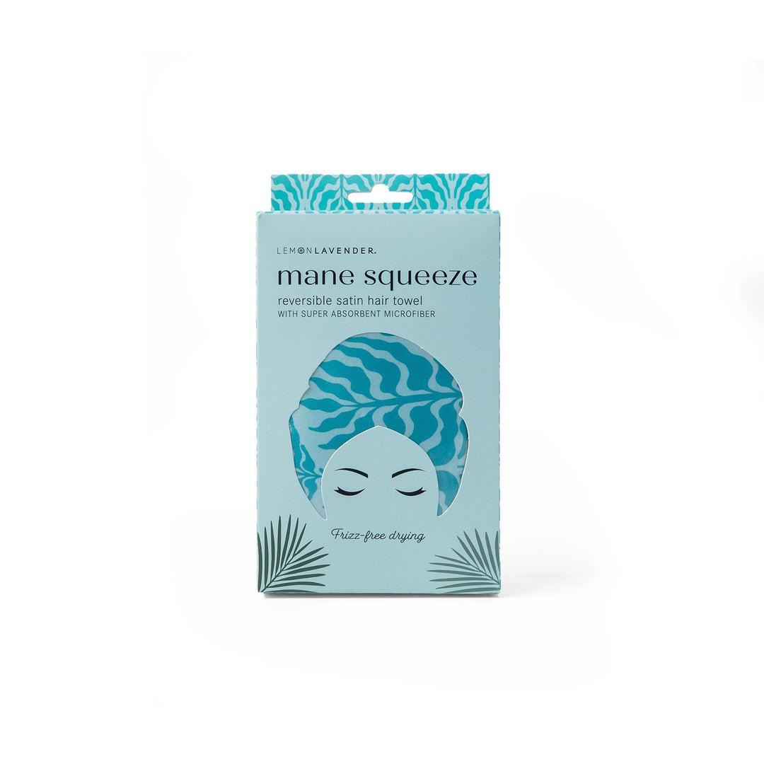 Lemon Lavender Mane Squeeze Reversible Satin Hair Towel