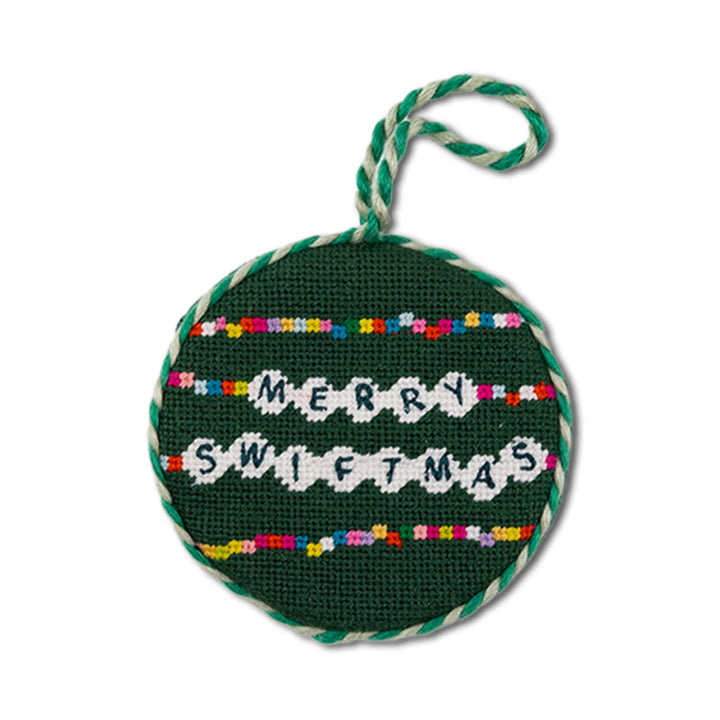 Furbish Studio Merry Swiftmas Needlepoint Ornament