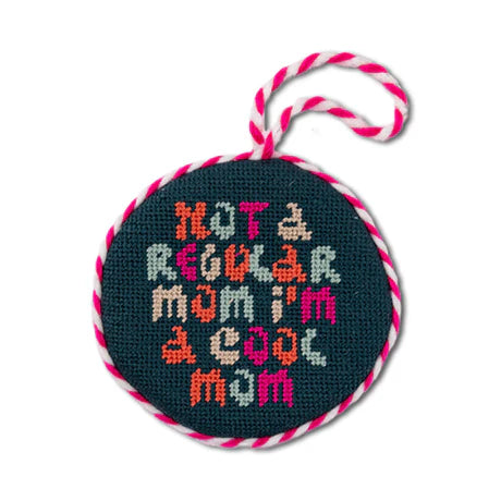 Furbish Cool Mom Needlepoint Ornament