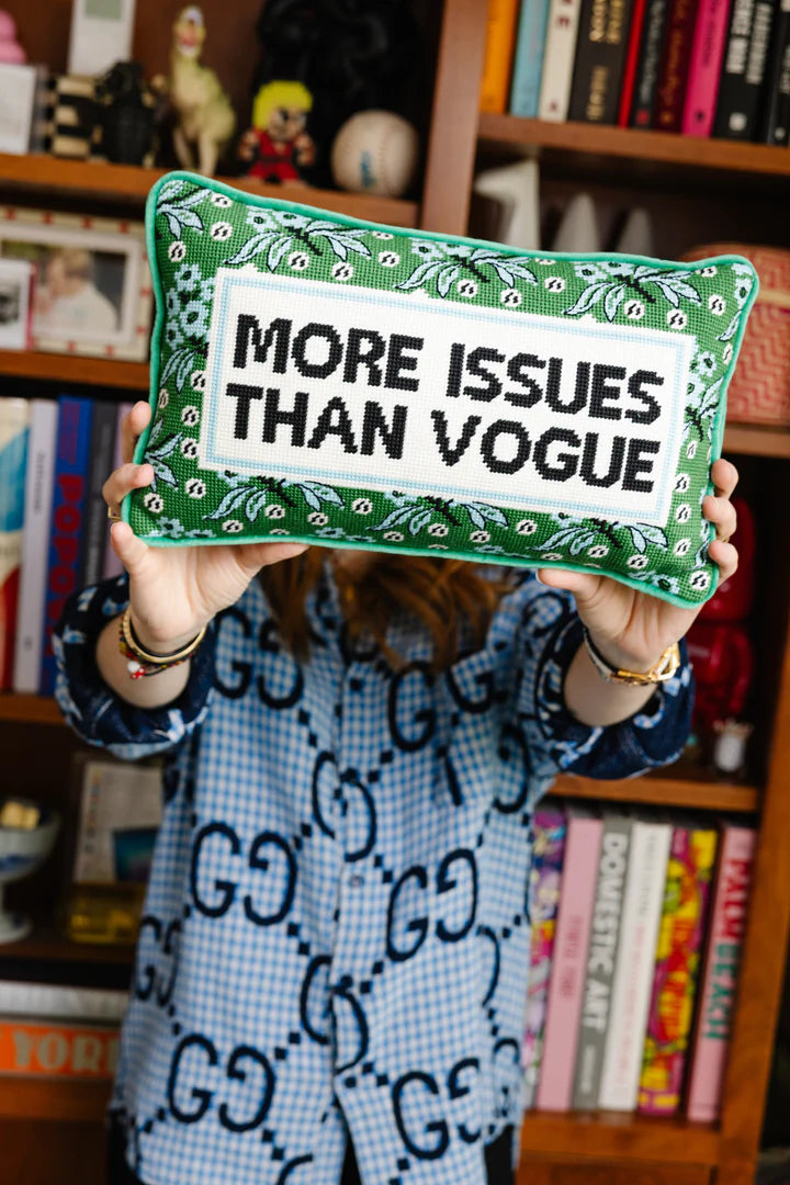 Furbish Studio Needlepoint Pillow More Issues