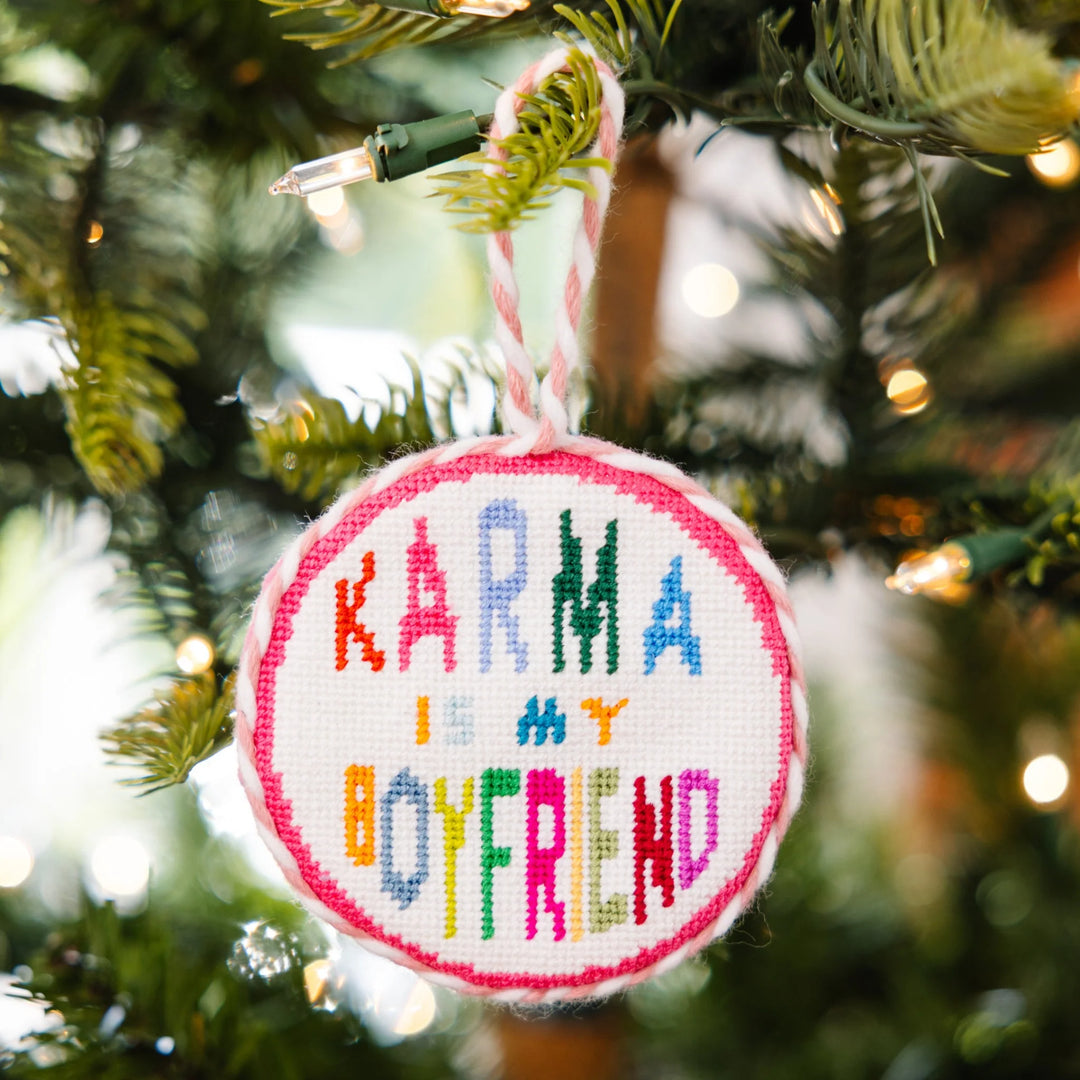 Furbish Karma Needlepoint Ornament