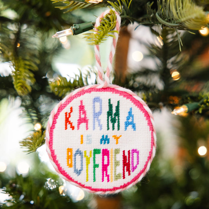 Furbish Karma Needlepoint Ornament