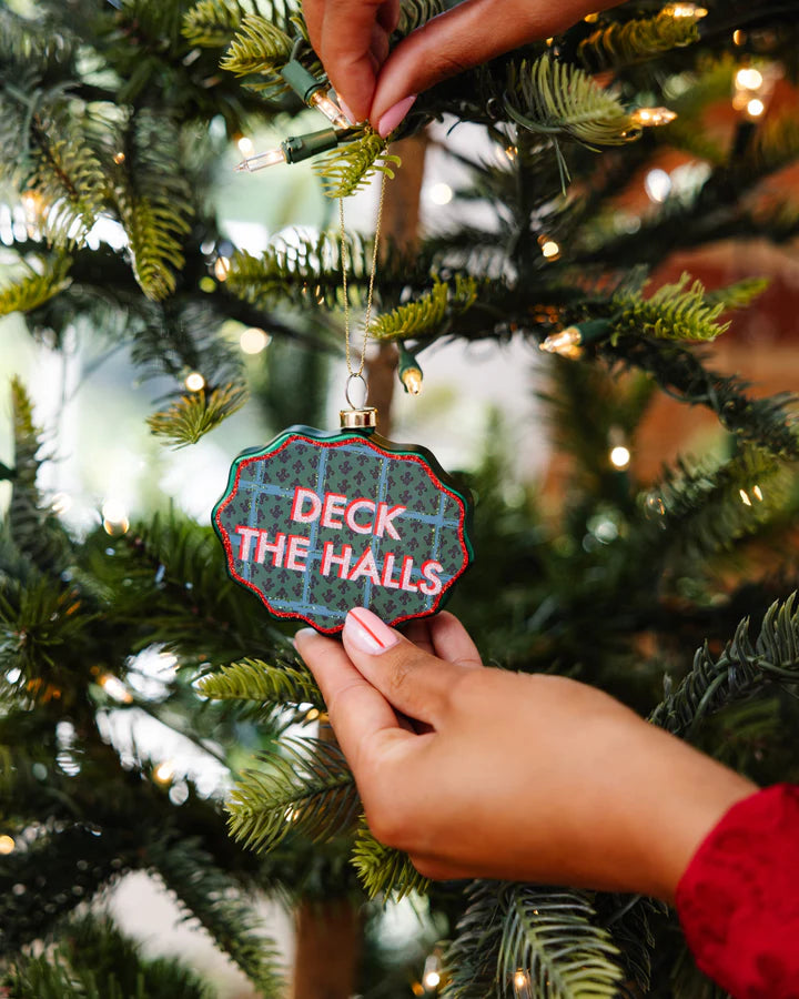 Furbish Scalloped Deck the Halls Ornament