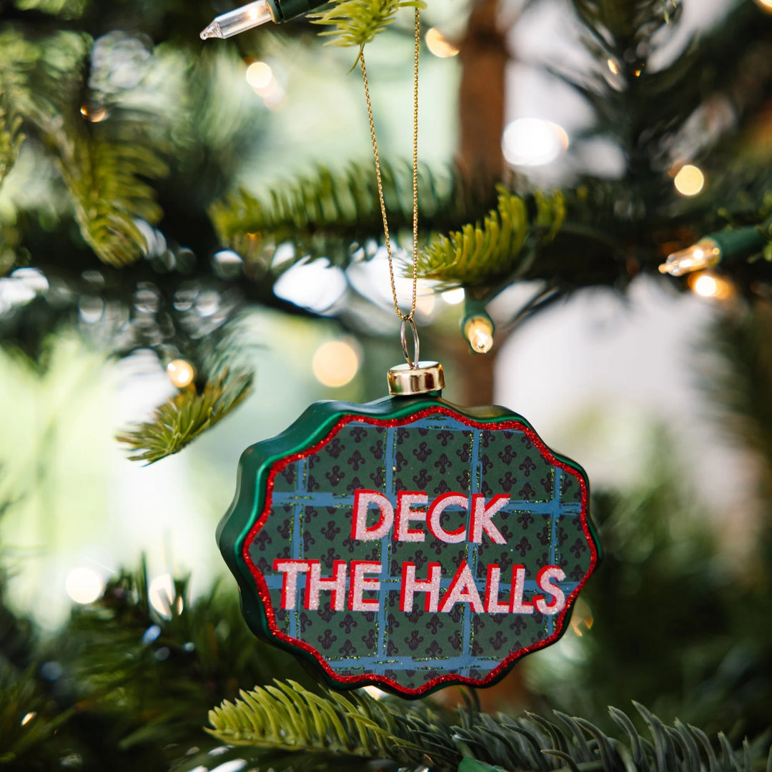 Furbish Scalloped Deck the Halls Ornament