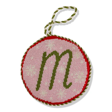 Furbish Needlepoint Monogram Ornament