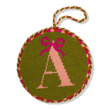 Furbish Needlepoint Monogram Ornament