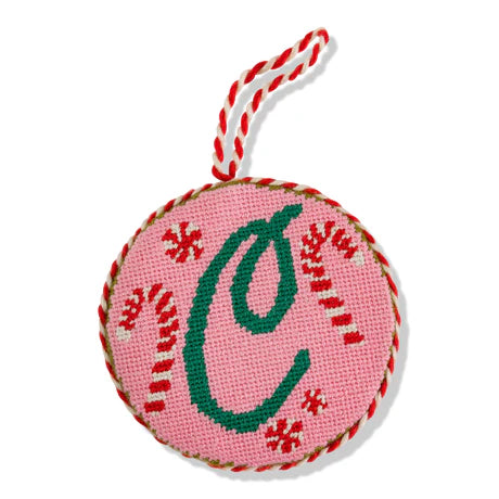 Furbish Needlepoint Monogram Ornament