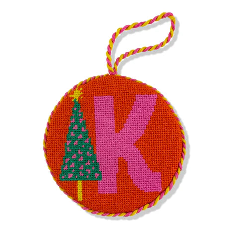 Furbish Needlepoint Monogram Ornament