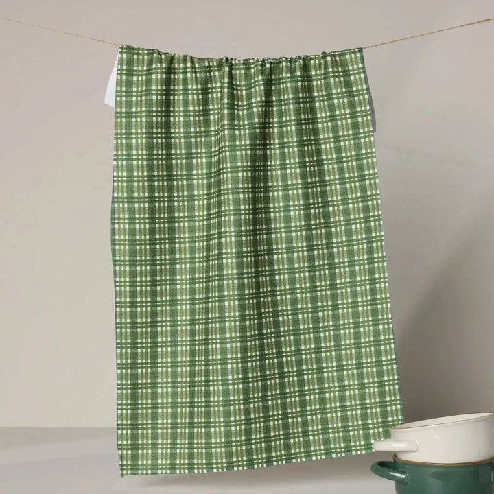Geometry Shay Plaid Tea Towel