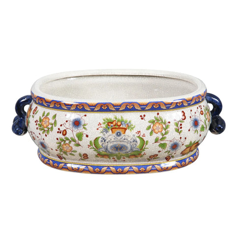 Tuscan Floral Ceramic Pot