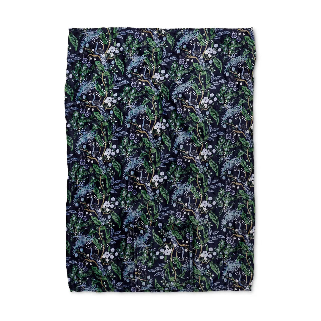 Rifle Paper Co. Peacock Travel Fleece Blanket