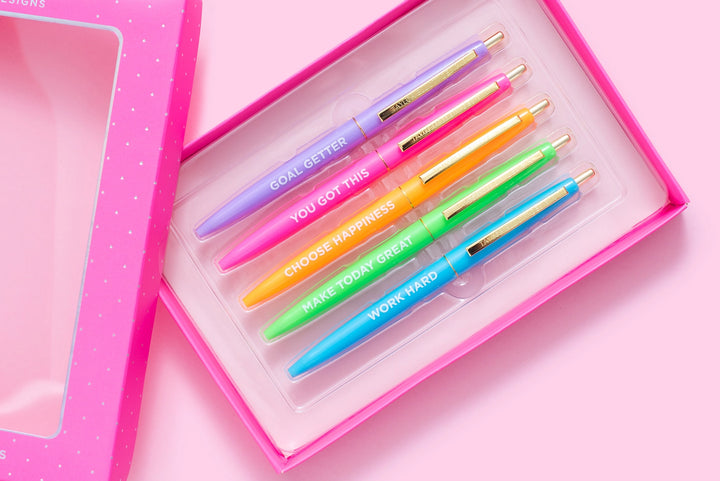 Taylor Elliott Designs Motivational 5 Piece Pen Set