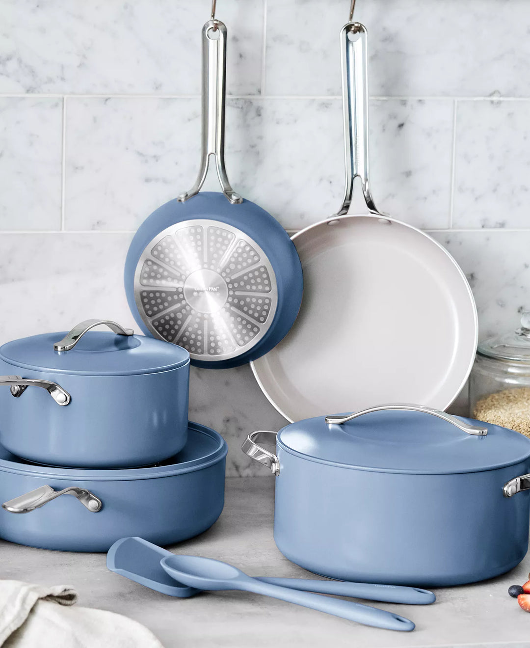 Greenpan Nova 10-Piece Ceramic Nonstick Cookware Set in Ocean