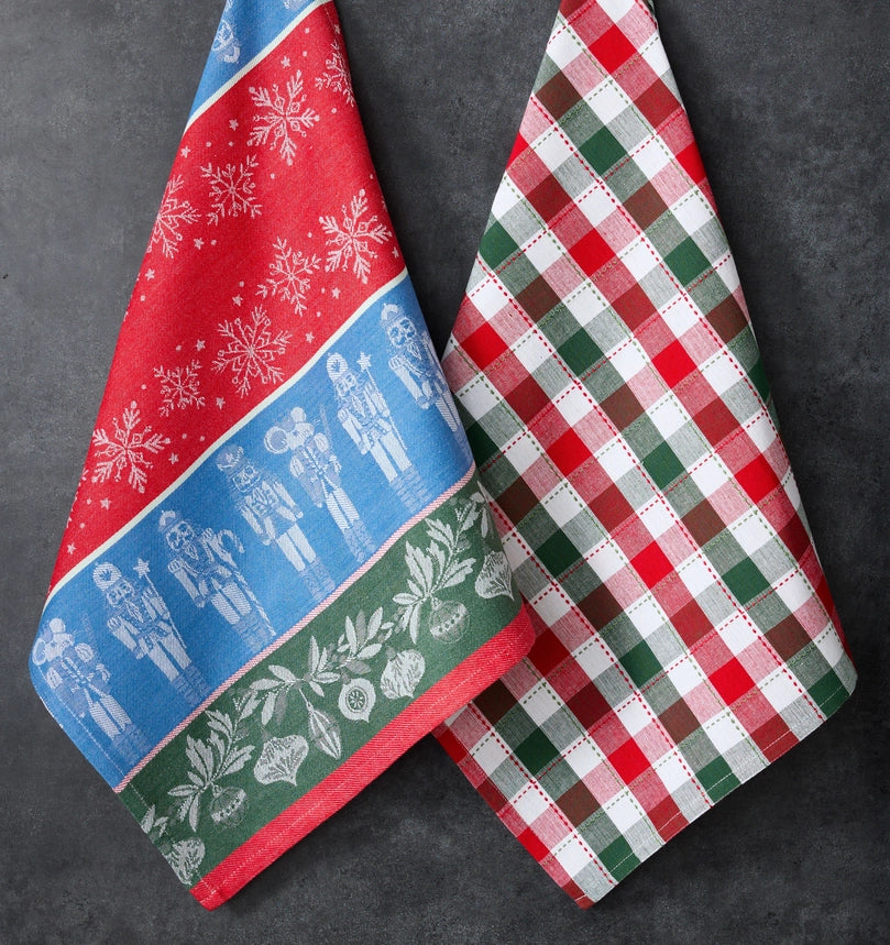 Holiday Nutcrackers Dishtowel Set of 2
