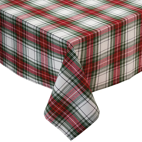 Christmas Plaid Square Tablecloth