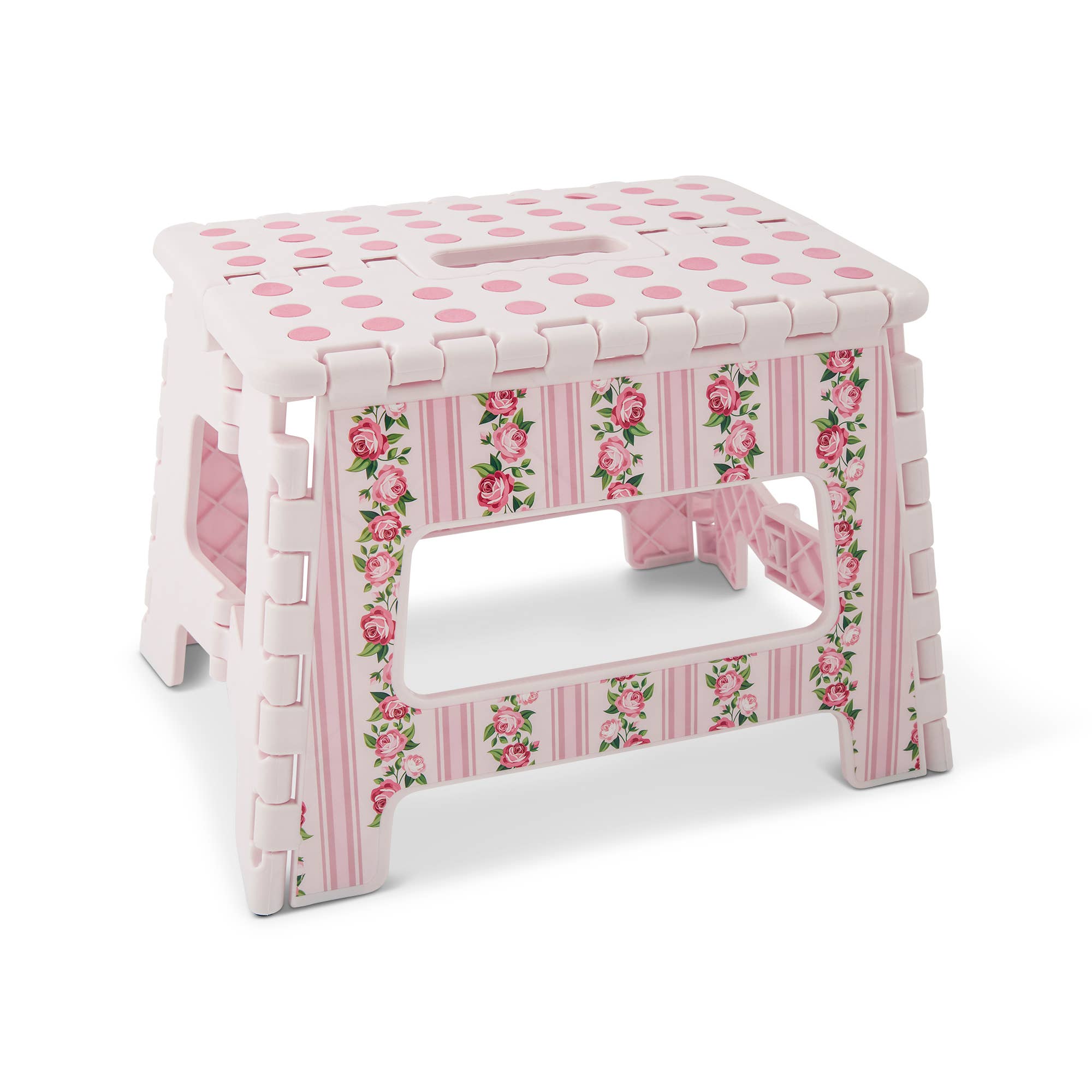 Core Home Pink Floral Stripe Foldable Step Stool – Sunset & Co.