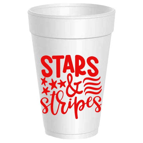 Sassy Cups Stars and Stripes Styrofoam Cups