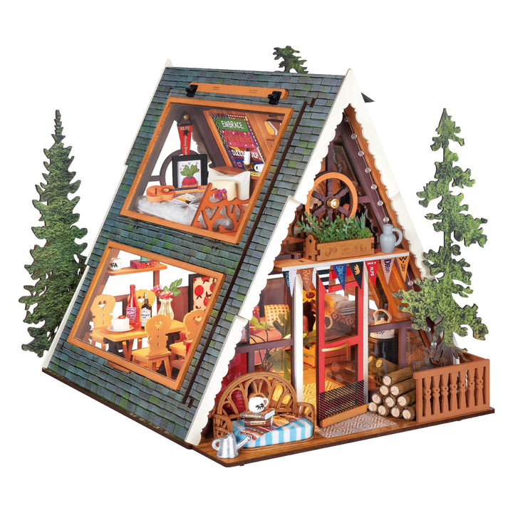 Robotime A-Frame Cabin DIY Miniature House