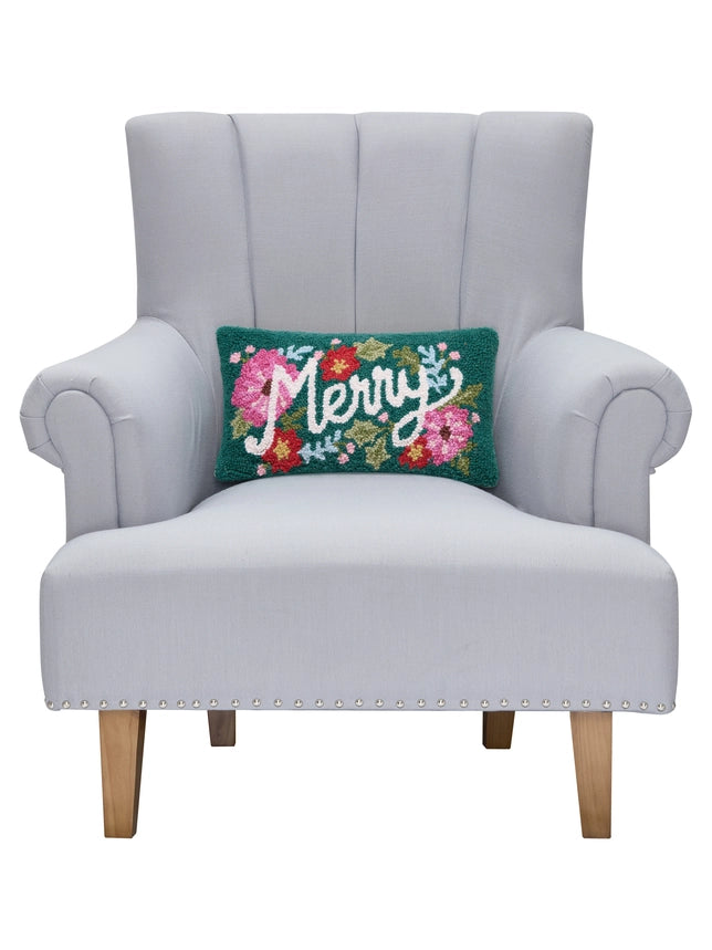 Pecking Handicrafts Holiday Merry Hook Pillow