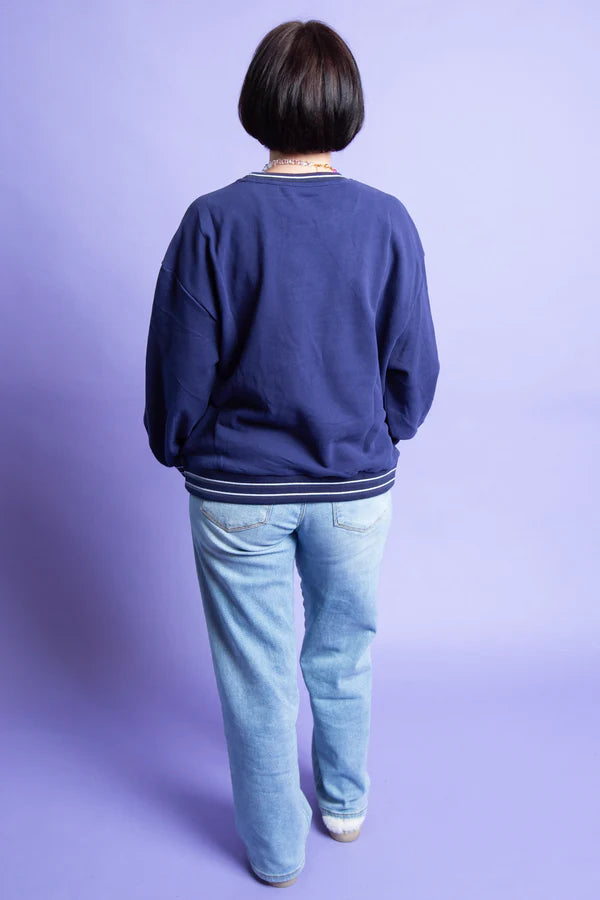 Queen of Sparkles Navy Golden Retriever Sweatshirt