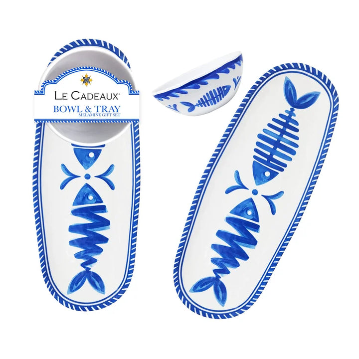 Le Cadeaux Mediterraneo Bowl & Tray Gift Set