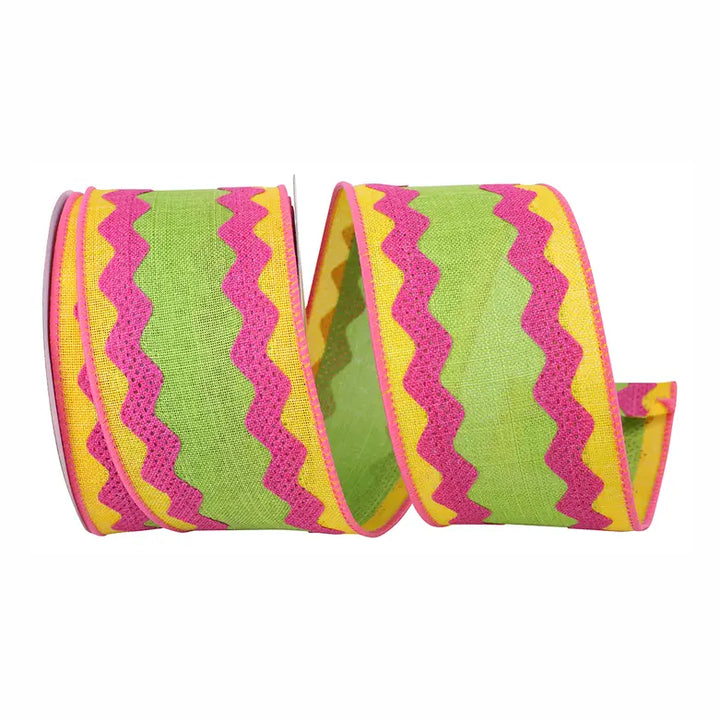 Sherbert Ricrac Wired Edge Ribbon