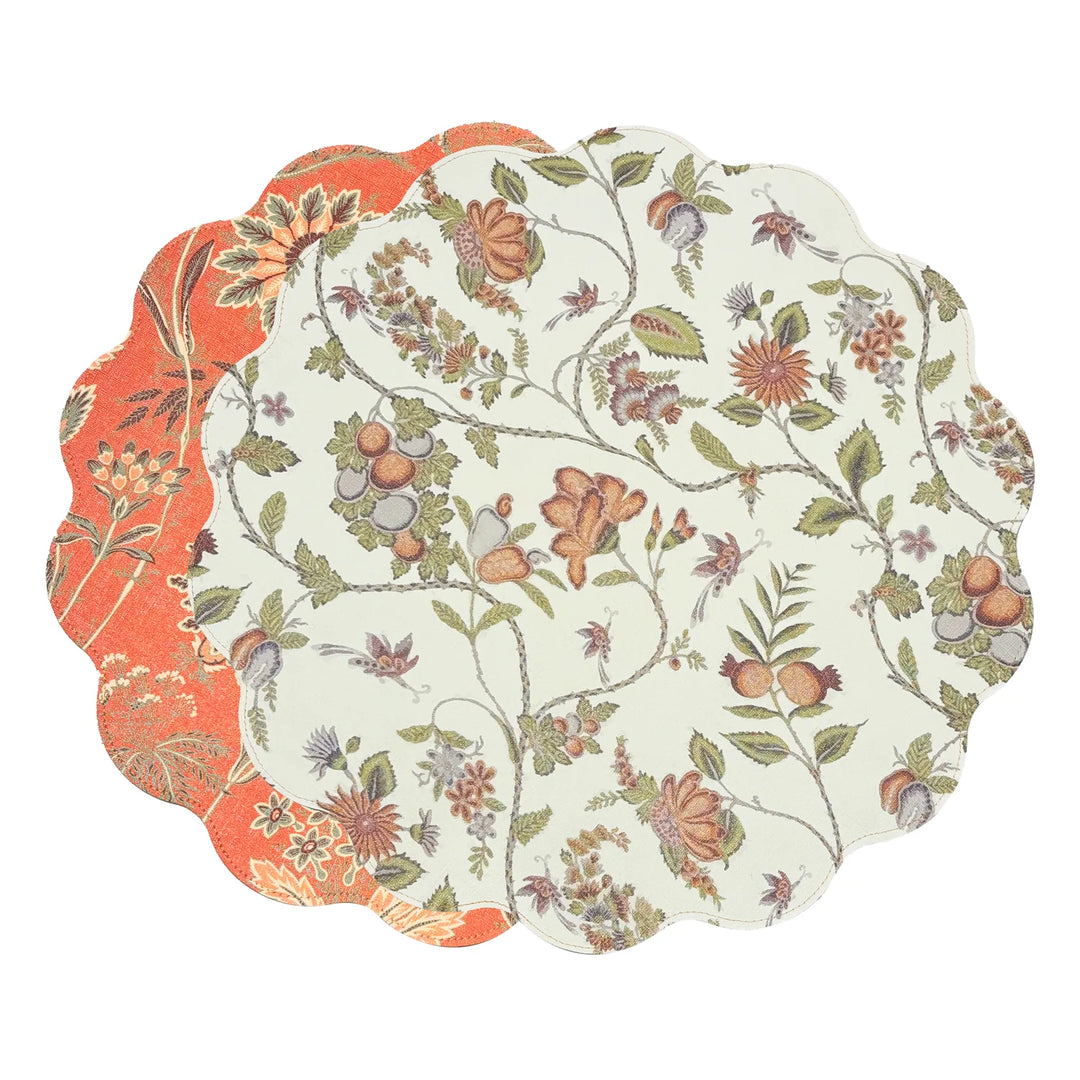 Beatriz Ball Autumn and Branches Reversible Round Placemat