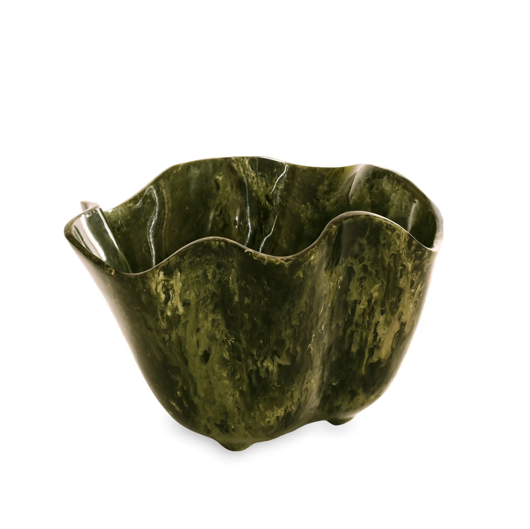 Beatriz Ball Green Resin Malachite Ice Bucket