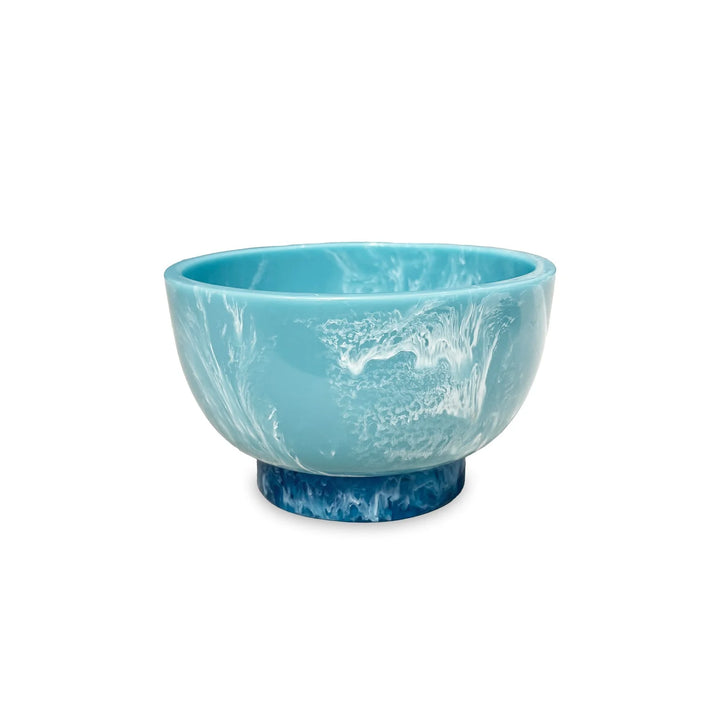 Beatriz Ball Turquoise and Blue Resin Rio Bowl with Base