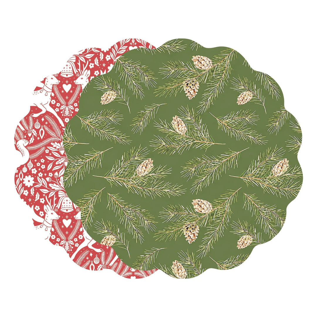 Beatriz Ball Vida Pinecones and Deer Reversible Placemat