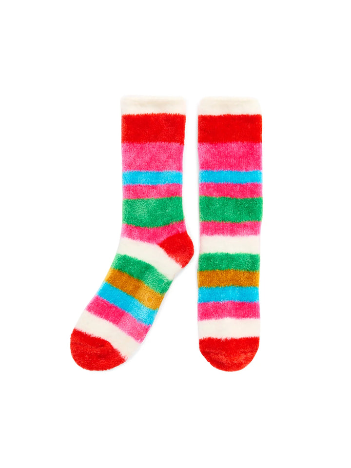Shiraleah Fuzzy Stripe Socks