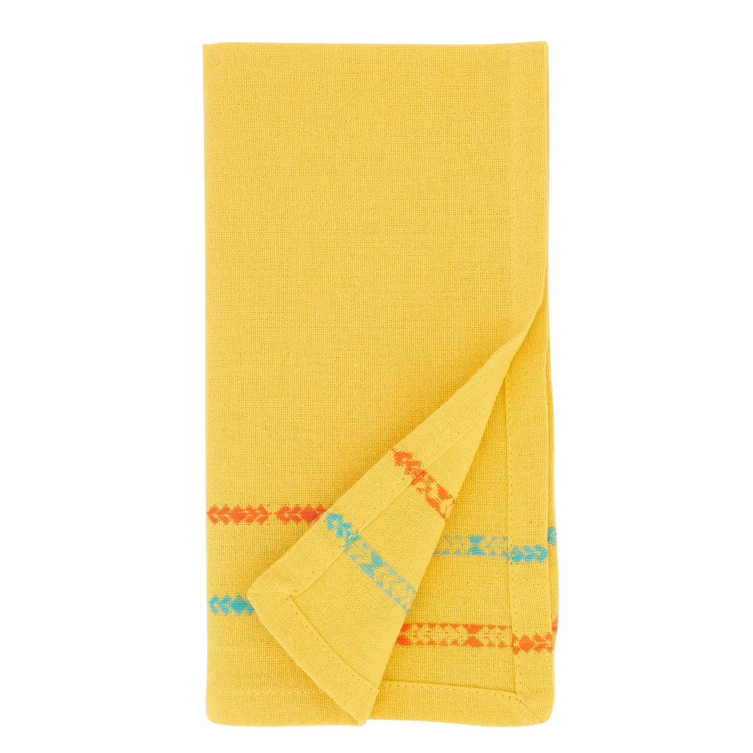 Yellow Dobby Border Napkin