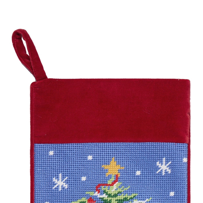 Peking Handicrafts Christmas Tree Embroidered Stocking