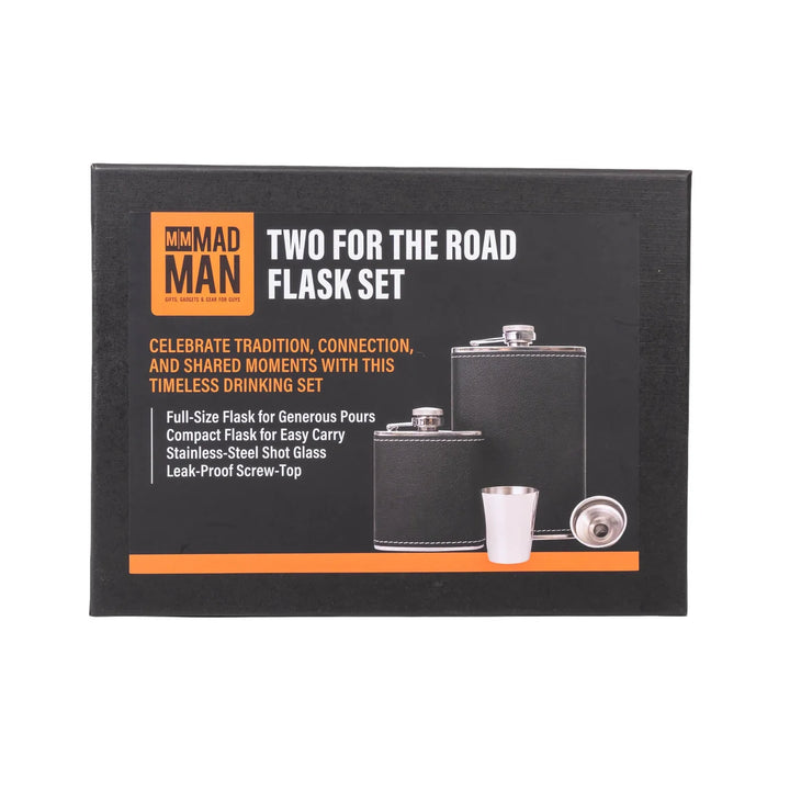Mad Man Two for the Road Flask Set