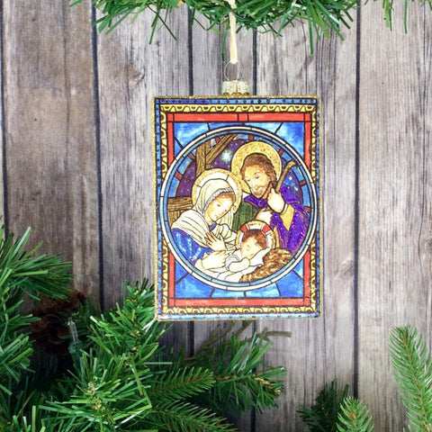 Holy Family Rectangle Ornament