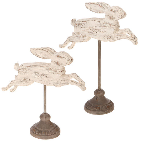 Distressed Rabbit on Stand - Assorted