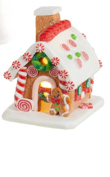 Lighted Gingerbread House Ornament