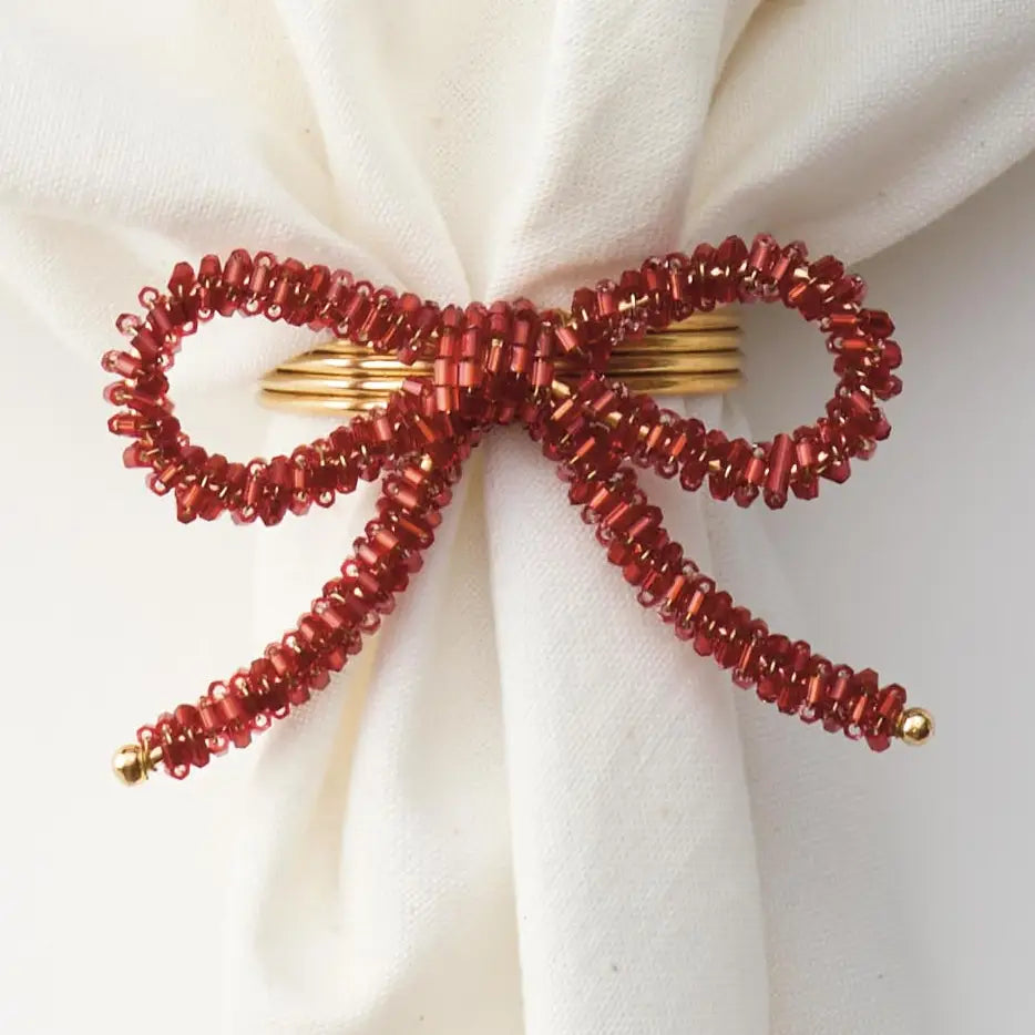 Beaded Bow Napkin Ring
