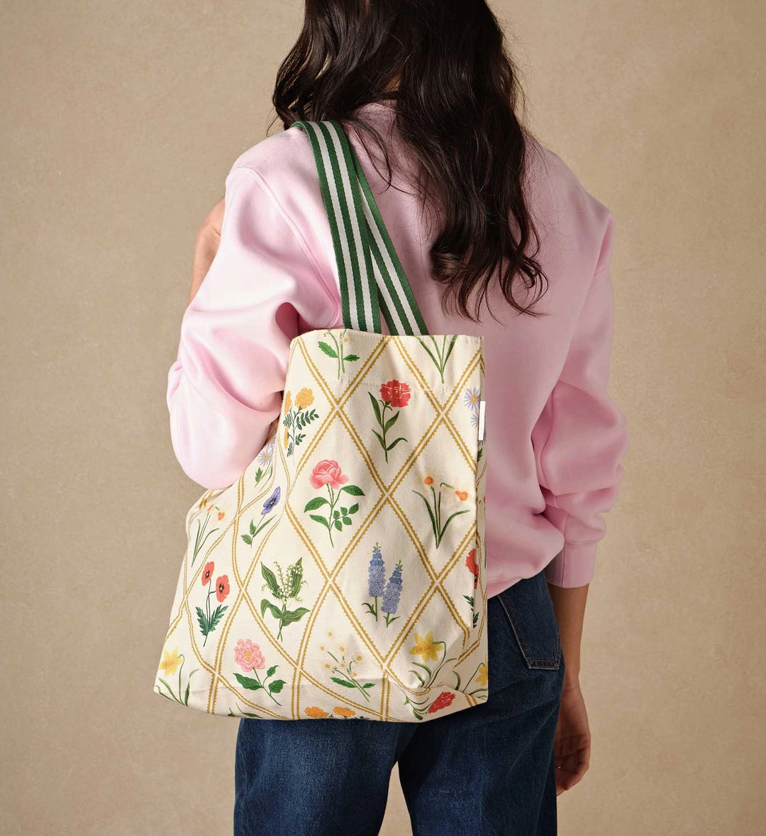 Rifle Paper Co. Garden Study East West Canvas Tote Bag