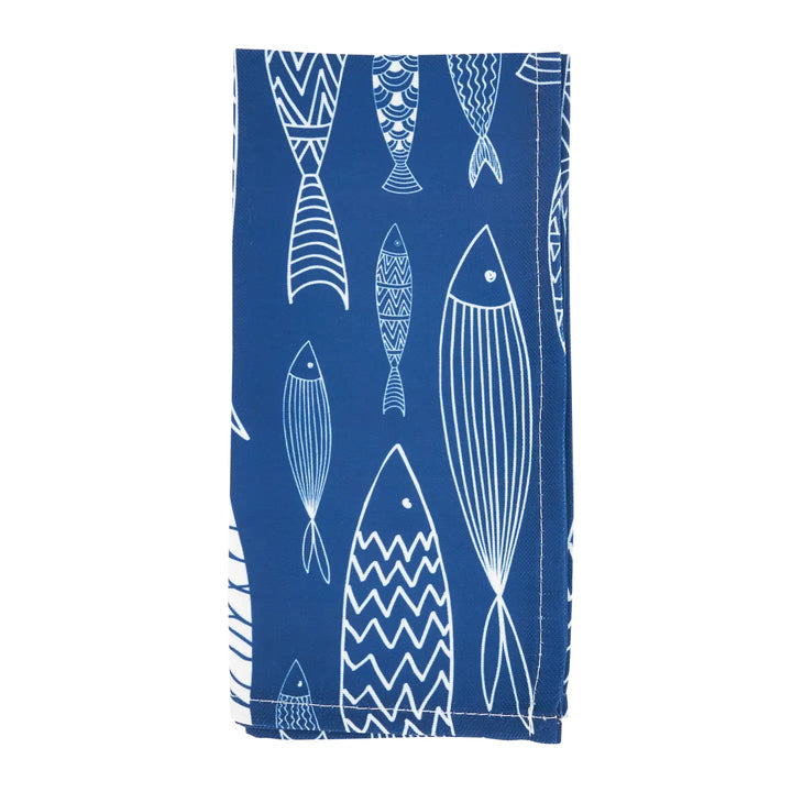 Navy Blue Fish Napkin