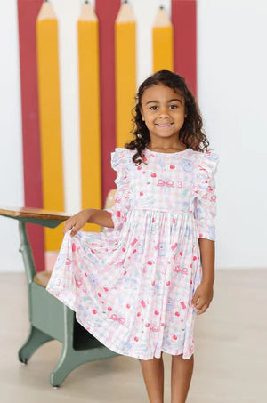 Mila & Rose Girl's School Days Twirl Dress