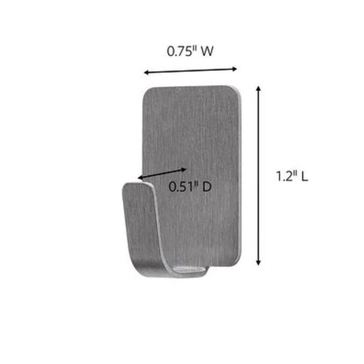 3M Command Small Stainless Steel Hook 4 pk