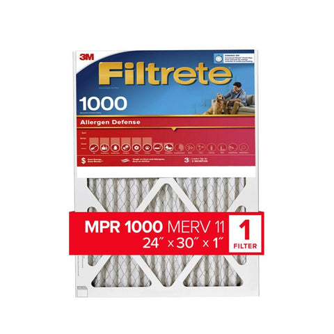 3M Filtrete Merv 11 Allergen Air Filter 24x30x1